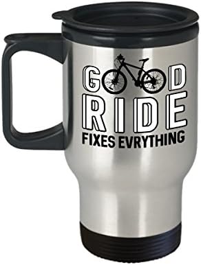Mountain Bike Travel Caneca Good Ride Fixs tudo Ciclismo de aço inoxidável engraçado 14 onças para café