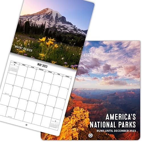 The Ultimate 2023 US National Park Wall Wall Calendar - vai até dezembro de 2023 - o calendário mensal