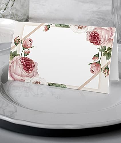 Floral Food Barrates Rótulos - Coloque cartões para casamentos, cartões de lugar de mesa - Perfeito