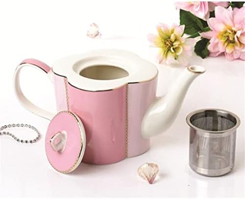 Caneca de café em cerâmica verde rosa genérico e bule de chá de bule caneca de café fresco