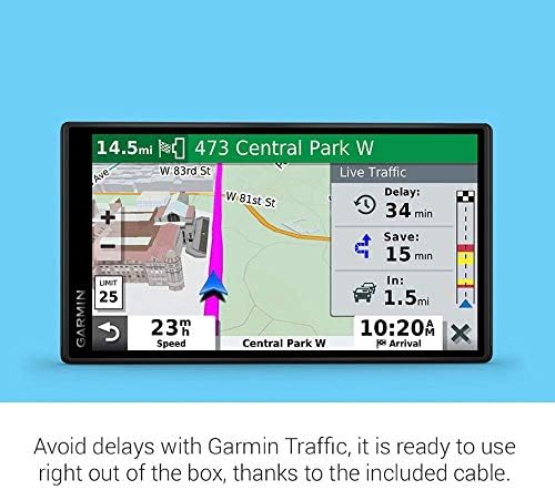 Garmin DriveSmart 55 e tráfego: GPS Navigator com uma tela de 5,5 ”, chamadas livres de mãos, alertas