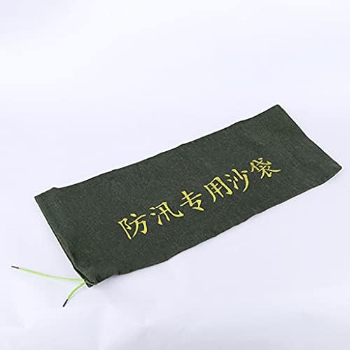 Saco de areia de lona verde do exército com laços, sacos de inundação com zíper reutilizáveis
