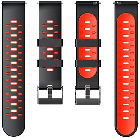 Ganyuu 22mm Silicone tira para Suunto 9 Peak Outdoors Sport Smart Watch Breathable para pulseira de banda de
