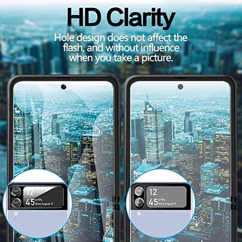 Eleybteh [2 + 2 pacote para Samsung Galaxy Z Flip 4 5G EPU interno Protetor de tela + lente de câmera Vidro