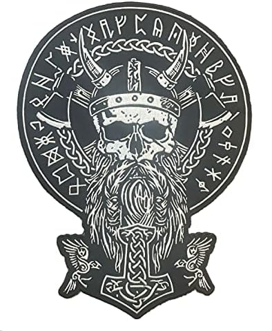 Odin grande grande traseiro bordado para o colete/ferro