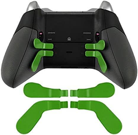 4pcs Handelim de substituição Pás de metal travas de gatilho peças de substituição para Xbox One Elite Controller Green