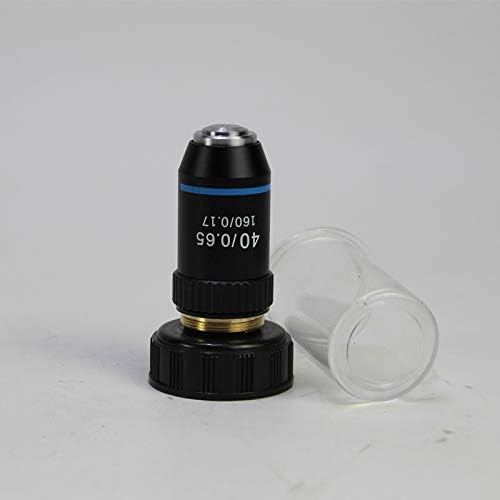 Reticular Optics 40X Lente objetiva do microscópio | Padrão DIN 160/.17 | Interface 20.2mm | Lente objetiva de qualidade do laboratório para microscópios biológicos compostos