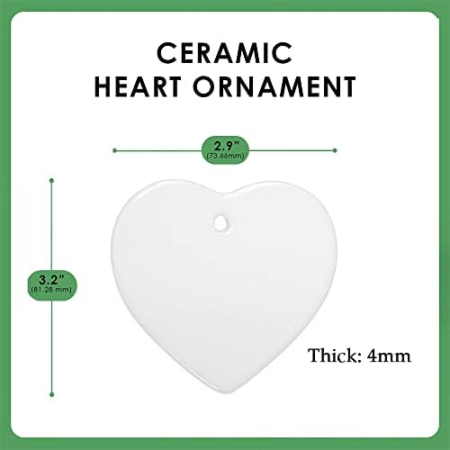 Gud Decor Ceramic Heart Ornament, só amo minha vida, ornamento de forma impressa em dupla face pendurada para