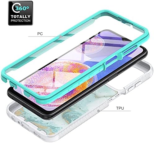 TJS Compatível para o caso Samsung Galaxy A23 5G 4G, com [protetor de tela embutido], TPU Matte Color