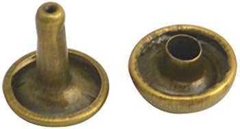 Wuuycoky bronze dupla tampa de cogumelo de garanhão de metal garanhão 9 mm e pacote de 10 mm de 60 conjuntos