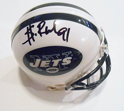 Sheldon Richardson assinou o Mini Capacete de Futebol do New York Jets com CoA - Mini Capacetes Autografados da NFL