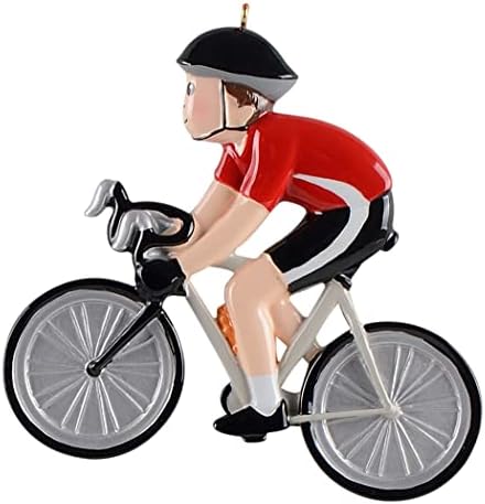 Ornamento de Natal de Bicicleta Maxora - Ornamento de Bicicleta Personalizado - 2022 Ciclista de bicicleta de estrada Ornamento - Ciclista exclusivo Presente de lembrança para crianças, adolescentes, netos
