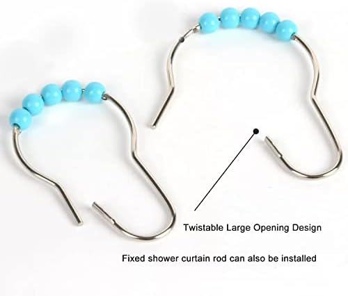MROMOX SHOW Curtain Ring ganchos de metal para hastes de chuveiro de banheiro cortinas revestimentos de bola