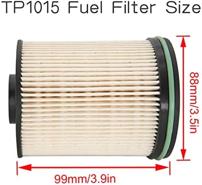 TP1015 Filtro de combustível para 6,6L Duramax diesel, compatível com o filtro de combustível