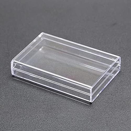 Annncus 500pcs Clear Box Pacote selado Display Plastic retangular Cartões de jogo Caixa de armazenamento