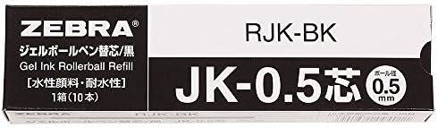 Zebra B-RJK-BK Reabilições de caneta em gel, multicoloria, multifuncional, núcleos JK-0,5, preto,