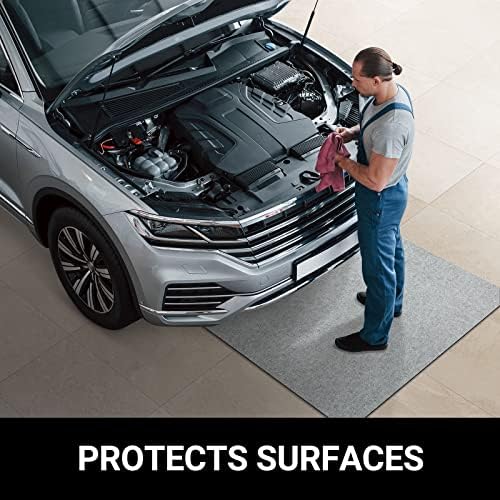 Lux XD Garage Floor Mat contém líquido protege a almofada de óleo absorvente premium, tapete de estacionamento reutilizável e reutilizável, fácil de limpar, 38 x 60 polegadas