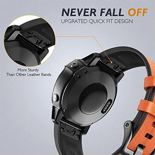 Iotup Sport Leather Silicone Watch Band Strap for Garmin Fenix ​​7x 7 6x 6 Pro 5x 5 Plus 3HR Easy Fit Rick Release Pulseira 26 22mm