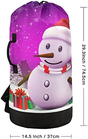 Snowman Feliz Natal Bolsa de viagem Mochila de roupa de deslocamento com correia ajustável Sacos