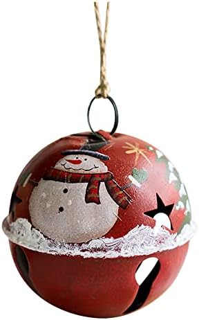 Christmas Bell Pinging Antique Iron Snowman Bell Pendant Christmas Tree Decoration Pendant Christmas