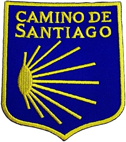 Camino de Santiago Patch bordado Ferro/Sew On Badge Way of St James Scallop Shell Pilgrim Walk