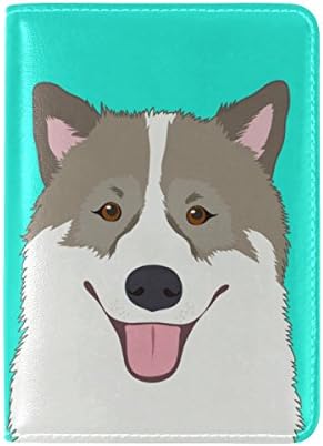 Meu protetor diário de capa de capa de passaporte de couro Bangkaew Dog