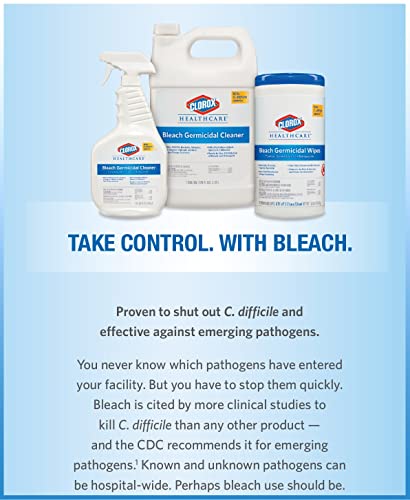 Cloroxpro Healthcare Bleach Germicidal Cleaner Pull -top, Limpeza de assistência médica e limpeza industrial, 32