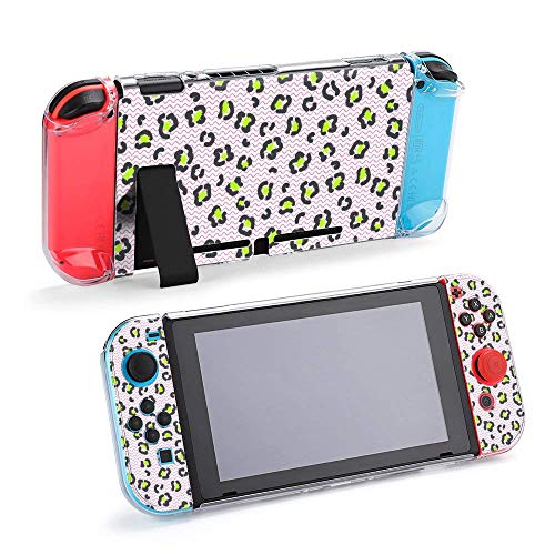 Caso para Nintendo Switch, Pink Leopard Animal Skin Cinco Pieces Definir acessórios de console de casos de capa