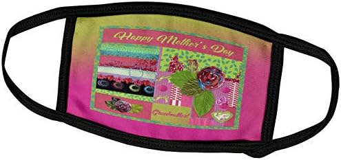 3drose Beverly Turner Day Day Design - Dia das Mães para Avó, Rosa, Verde, Rose, Arcos, Coração, Borboleta