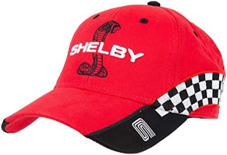 Shelby Snake Red Capace de tampa de corrida quadriculada | Oficialmente licenciado Produto Shelby® | Ajustável,