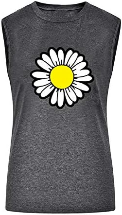 Tampas de tanque kcjgikpok para mulheres plus size, margarida camisetas gráficas de flores curtas camisa inspiradora de verão tops casuais