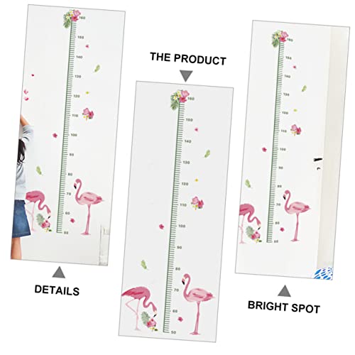 Veemoon 2pcs altura flamingo régua adesivos de parede para crianças adesivos para crianças altura da parede altura altura decalque fofo fofinho de pvc infantil decalques de parede de crianças medidas de medição de altura