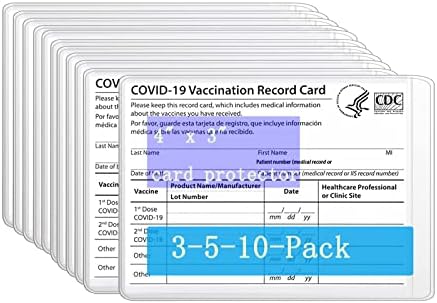 Protetor de carteira de vacina CDC 5-pacote, 4'X 3 '' covid.