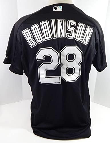 2003-06 Florida Marlins Robinson 28 Jogo usou Black Jersey BP St XL DP26356 - Jogo usado MLB Jerseys
