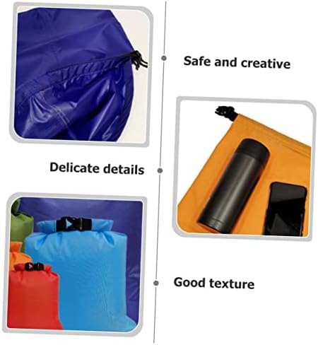 Inoomp 6pcs Roll Bag ao ar livre Ultralight Backpack Bolsa Ultralight Dry Bolsa de armazenamento de caiaque Bolsa de armazenamento de bolsas de acampamento para acampamento selvagem Mochila ao ar livre saco seco