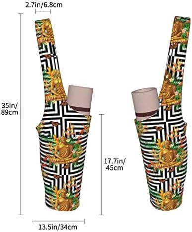 Sacos de tapete de ioga ioga titula de esteira com bolsas laterais de bolso lateral e transportadoras para mulheres