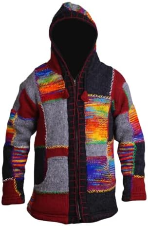 Jaqueta hippie de lã de lã de moda shophoholic masculina