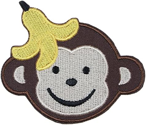 JPT - Banana Monkey Smile Fruit Filton Filton Kids Costura em ferro em remendo apliques bordados Ferro/costurar