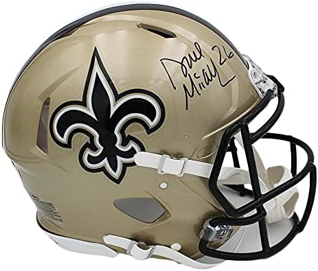Deuce McAllister assinou o capacete da NFL autêntico da NFL de velocidade de Nova Orleans - capacetes NFL autografados