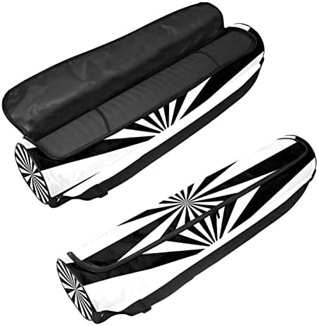 Bolsa de transportadora de tapete de ioga de listras pretas e brancas com alça de ombro de ioga bolsa de ginástica