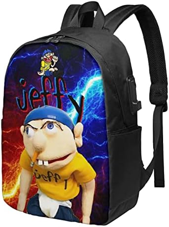 Woodyotime Sml Jeffy Moda de Computação da moda da mochila com porto USB, mochila de trabalho de negócios para