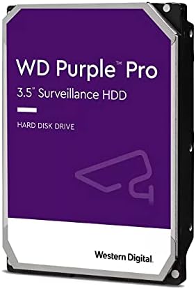 Western Digital 12TB WD Purple Pro Surveilância interna disco rígido interno HDD - SATA 6 GB/S, cache de 256 MB, 3,5 - WD121PURP e 8TB WD Purple Pro Surveillance Internal Drive HDD - WD8001PURP