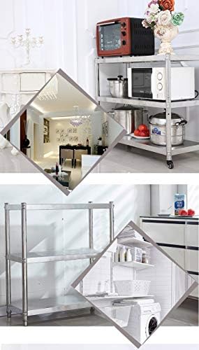 MM Metal Pratending Unit, prateleiras estáveis ​​de cozinha, até 80 kg por prateleira, prateleira de cozinha e prateleiras para microondas, salva de espaço pequeno