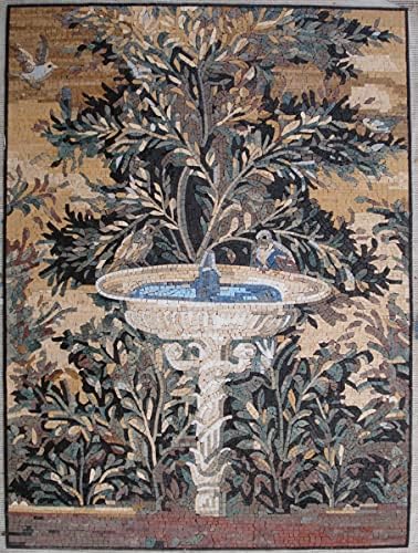 Awesome Tree of Life feita artesanato artesanal Mosaic Art 120 x 90 cm - 47 x 35in Floor & Wall Tiles Decoração de arte escultura artesanal