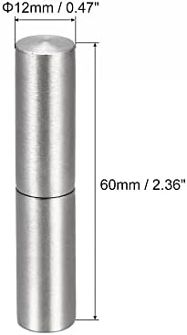 solda uxcell em dobradiças de cano, 60 mm x 14 mm masculino a fêmea 304 PIN de dobradiça de aço inoxidável