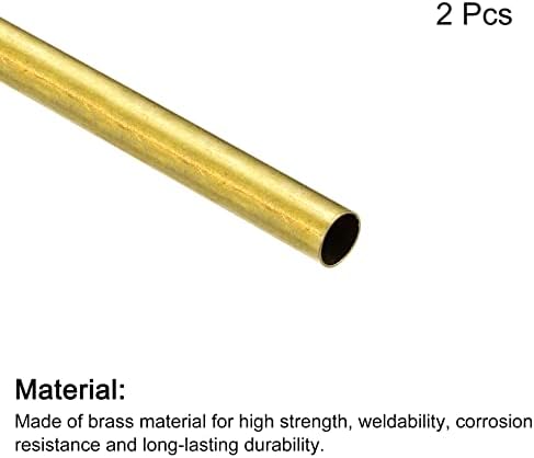 tubo de latão uxcell, 6 mm od 0,2 mm de espessura da parede de 150 mm de comprimento de tubo redondo