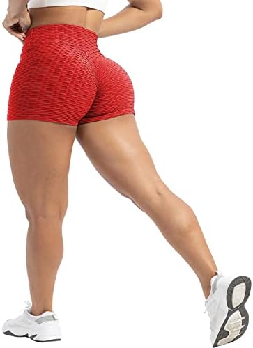 Gymspt Women Women Cross Workout Shorts Scrunch Butt Levante de cintura alta shorts de moto