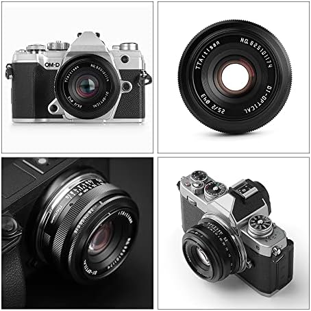 Ttartisan 25mm F2 APS-C Lente de retrato manual de abertura grande APS-C para câmera de montagem em câmera