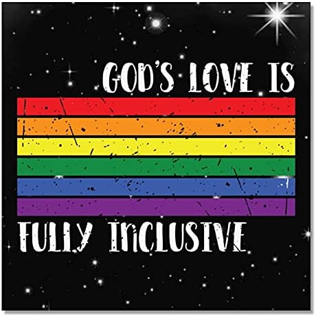 Wood Sign Gods Love é totalmente inclusivo de gênero igualdade de gênero lgbt orgulho gay lésbico lésbico placa de madeira decoração decorativa pendurada decoração de arte de parede para sala de estar presente de aniversário presente de aniversário