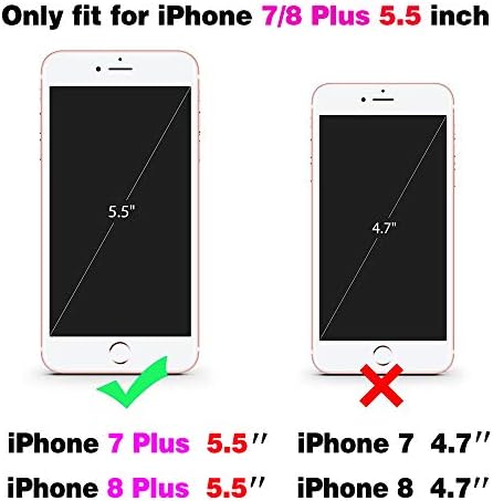 Caixa de telefone para iPhone 7Plus 8Plus 7/8 Plus com protetor de tela de vidro temperado e suporte